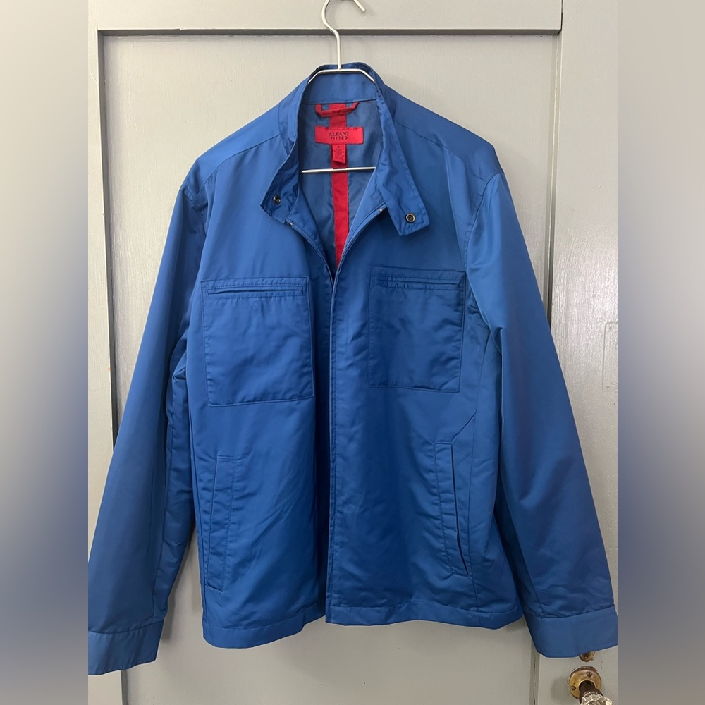 Alfani Fitted Blue Jacket